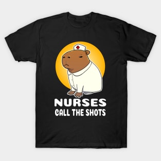 Nurses call the shots Capybara Nurse Costume T-Shirt